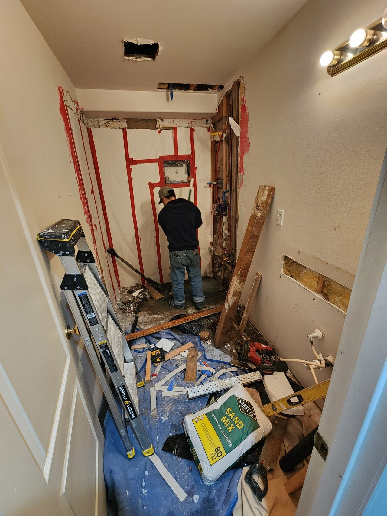 Before / earlier stage: Glass-Shower Bathroom Remodeling, Park Slope, Brooklyn