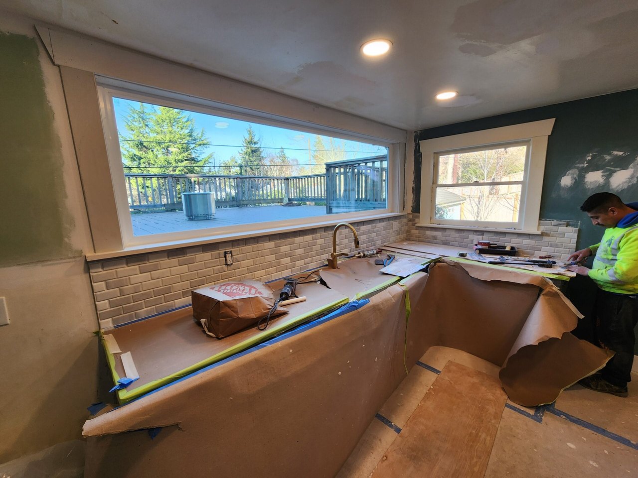 Before / earlier stage: Farmhouse-Sink Kitchen Remodeling, Astoria, Queens